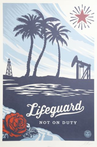 Shepard Fairey (né en 1970) Lifeguard not on duty