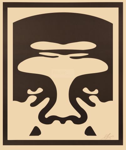 Shepard Fairey (né en 1970) Triptyque Obey giant...