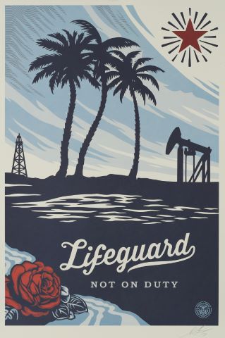 Shepard Fairey (né en 1970) Lifeguard Not On Duty