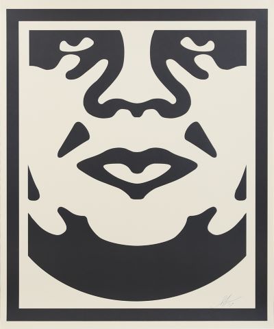 Shepard Fairey (né en 1970) Triptyque 3 faces...