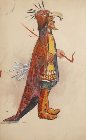Étude pour un costume d’oiseau