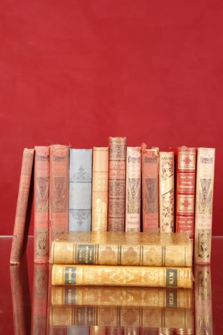 Ensemble de cartonnages XIXe,13 volumes dont :