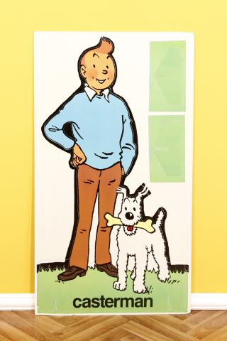 Tintin, PLV géant représentant la silhouette de Tintin (Casterman)