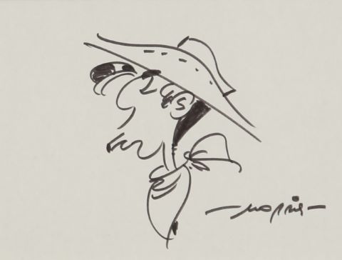 Morris (1923-2001) Portrait de Lucky Luke