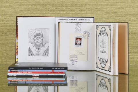 7 albums avec ex-libris signés