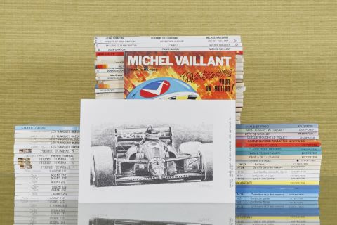62 albums (Cedric, Michel Vaillant...)