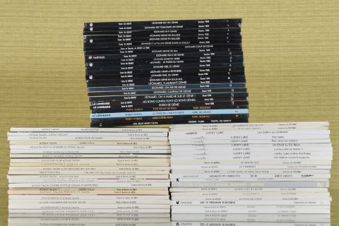 67 albums (Lucky Lucke / Astérix / Léonard / Achille…