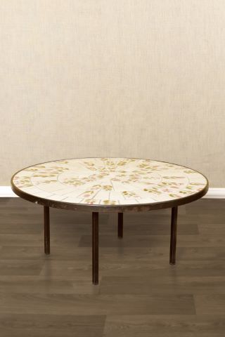 Roger Capron (1922-2006) Table basse circulaire
