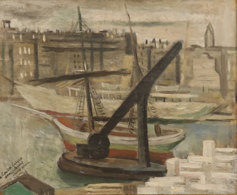 Leonid Gustavovic Berman (1896-1976) Vue du port...