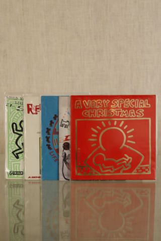 Keith Haring (1958-1990) Ensemble de 5 disques...