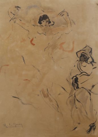 Ernest T. Rosen (1877-1926) Danseuse au voile