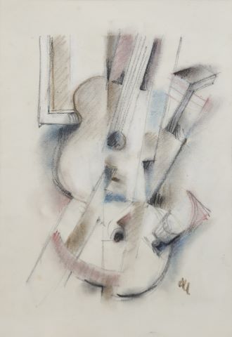 Albert Coste (1896-1985) Nature morte à la guitare