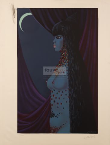 Félix Labisse (1905-1982) Femme nue aux perles