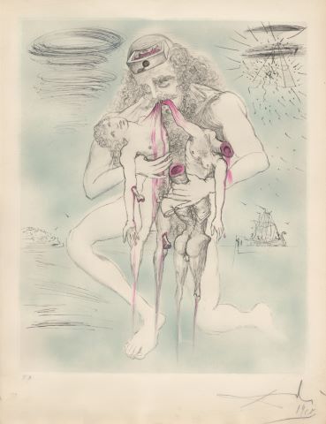 Salvador Dalí (1904-1989) Saturne dévorant ses...