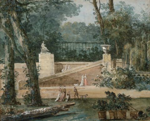 Paysage de parc animé