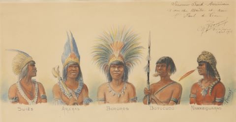Charles Froment (XXe siècle) Portrait d’indiens...
