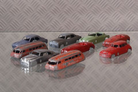 Lot de 9 carosseries de petites voiture