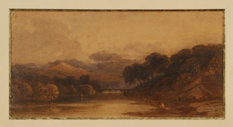 John I Varley (1778-1842) Paysage à la rivière