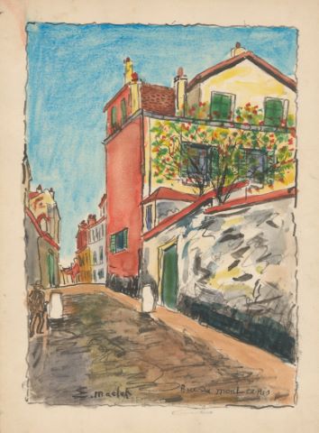 Elisée Maclet (1881-1962) Rue du Mont-Cenis /...