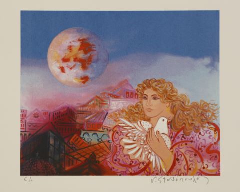 George Stathopoulos (né en 1944) Femme...