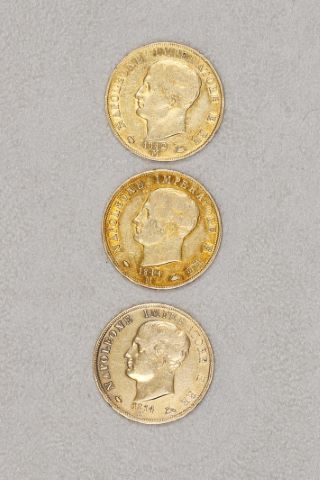 3 pièces 40 lires or