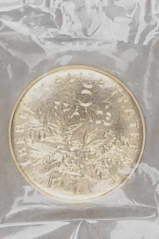 Rare piéfort 5 francs semeuse or