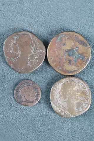 Lot de 3 sesterces et 1 nummus