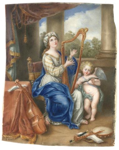 Sainte Cécile chantant les louanges du Seigneur d’après Pierre Mignard