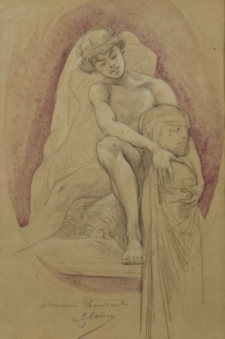 Georges Clairin (1843-1919) Garçon à la statue
