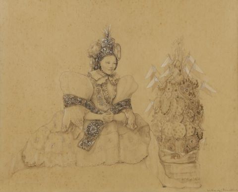 Genia Hadji Minache (1907-1972) Femme au costume
