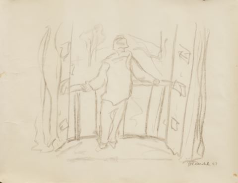 Alain Blondel (né en 1950) Homme à la fenêtre
