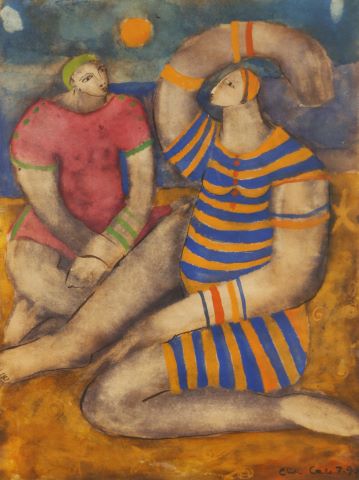 Baigneurs en bord de mer