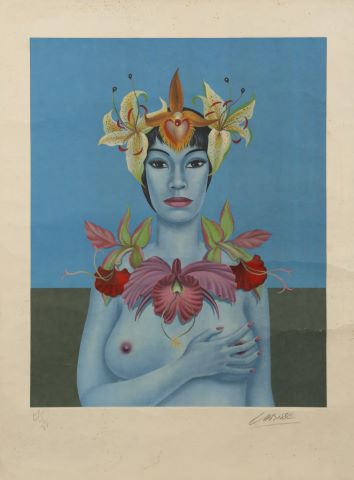 Femme fleurs