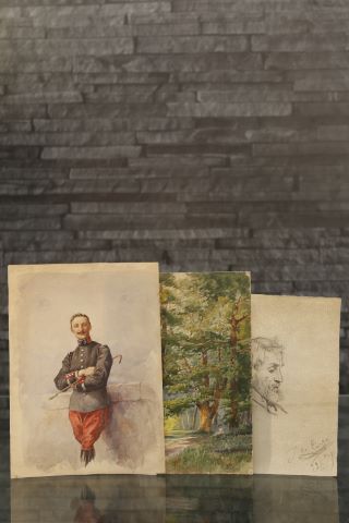 Ensemble d’œuvres sur papier