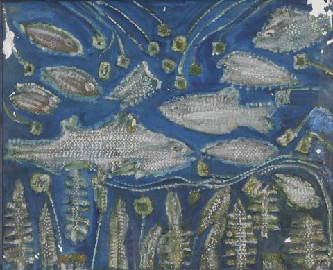 Ange Boaretto (né en 1920) Poissons