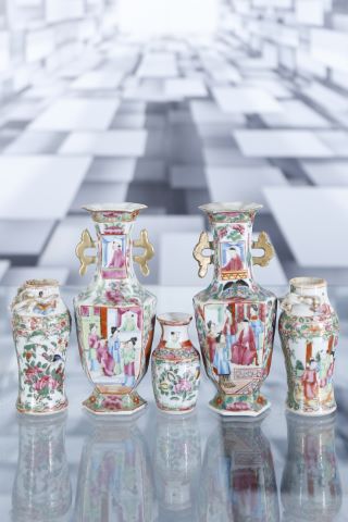 Chine Ensemble en porcelaine de Canton