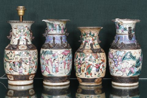 Chine 4 vases balustre