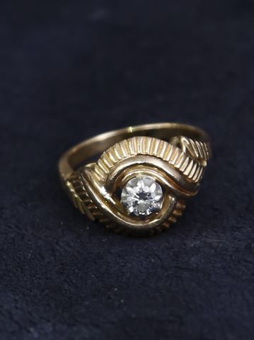 Bague nœud cordé