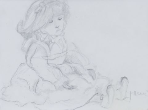 Jeannine Hervé (1931-2009) Ensemble de 3 dessins...