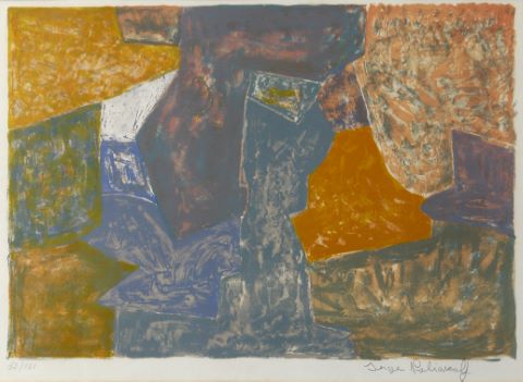 Serge Poliakoff (1900-1969) Composition jaune,...