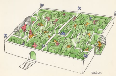 Coupe du monde ITALIA 90 12 dessins de presse...