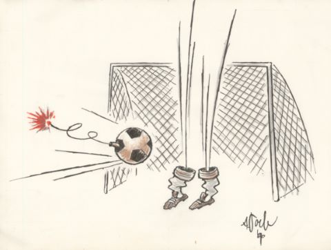 Coupe du monde ITALIA 90 12 dessins de presse...