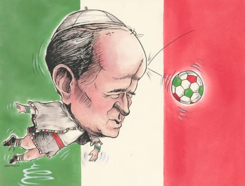 Coupe du monde ITALIA 90 10 dessins de presse...