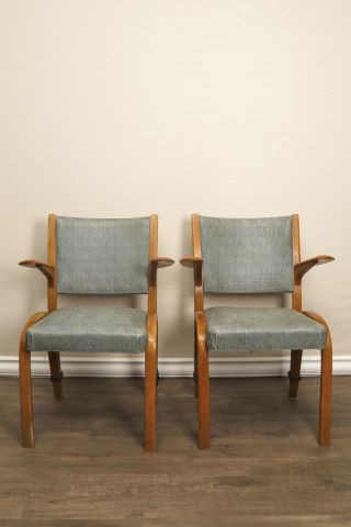 4 chaises + 2 fauteuils Bow wood