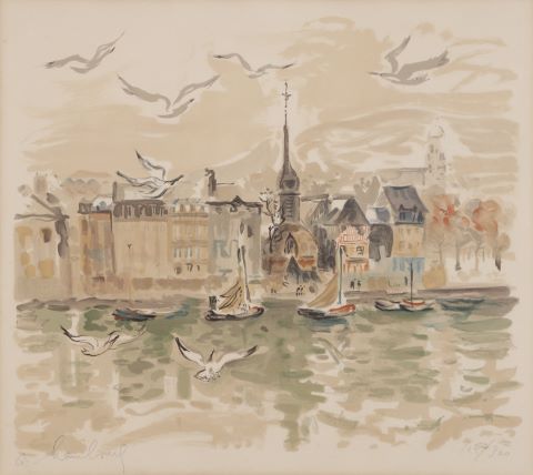 André Hambourg (1909-1999) Vue de ville