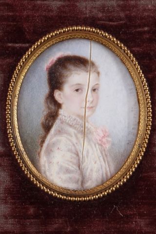 Écoles du XIXe siècle 2 miniatures sur ivoire