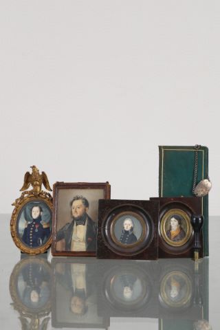 4 miniatures famille Beaufils de la Rancheraye