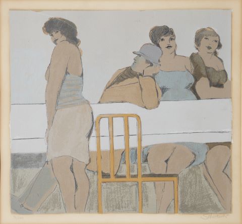 David Schneuer (1905-1988) Femmes attablées