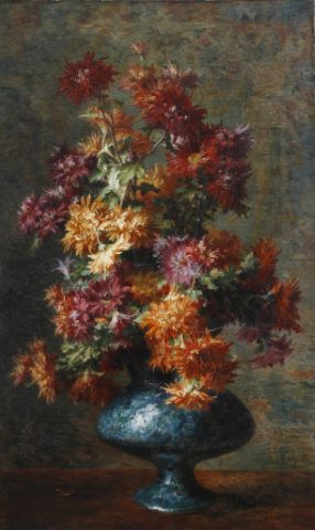 Charles-Étienne Corpet (1831-1903) Dahlias au vase