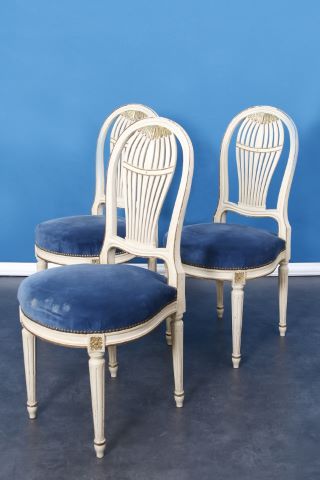Suite de 6 chaises “à la montgolfière”
